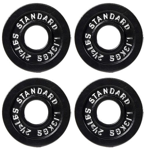 Fitvids Cast Iron Plate Weight Plate for Strength Training and Weightlifting, 2-Inch Center (Olympic), 2.5LB (Set of 4)