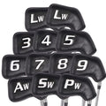 CHAMPKEY Premium Golf Club Covers for Men 12 Pack - Comfortable Polyurethane Golf Iron Covers - Ideal Golf Head Covers for Clubs