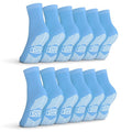 AMERICAN HOSPITAL SUPPLY Non-Slip Hospital Socks, Anti-Skid, Anti-Slip Gripper Socks for Medical or Home Use, Ice Blue, XXX-Large, 6 Pairs