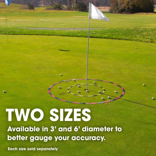 EyeLine Golf Target Circle as Training Aid – Ideal for Chipping and Pitching – Super Thin with Foldable Configurations. Bright Color Markings Easy Sighting. Made in USA (3 Foot Circle)