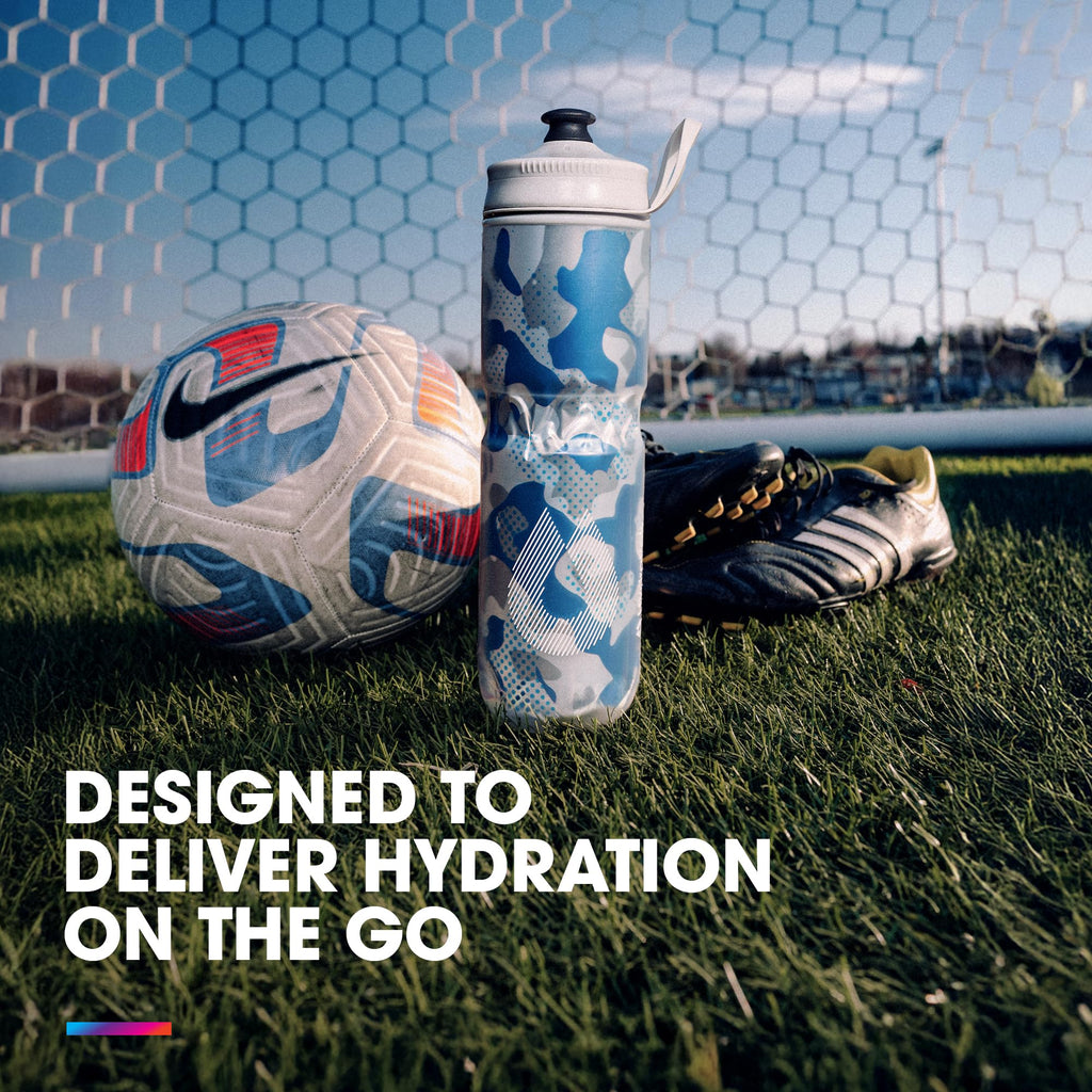 HydraPak | Polar Bottle - Polar Sport Insulated Water Bottle - BPA-Free, Sport & Bike Squeeze Bottle with Handle (Splash Multi, 600ml / 20oz)