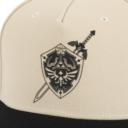Bioworld The Legend of Zelda Hylian Shield Embroidery Poly Wool B104 Baseball Cap Snapback White