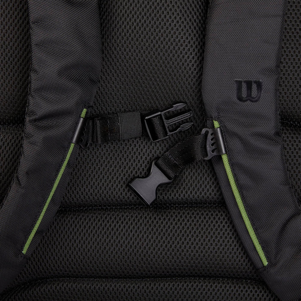 Wilson Blade V8 Super Tour Tennis Backpack - Green/Black, Holds up to 2 Rackets