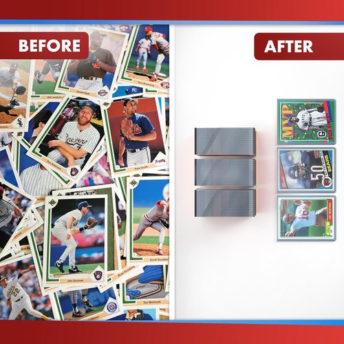 Cardboard Gold | 35pt Top Loaders for Cards - 200 Count - Premium 3x4 Inch Trading Card Protectors