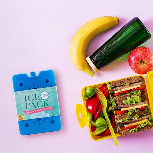 BLUE ELE Reusable Ice Packs - Slim & Lightweight Freezer Packs for Lunch Boxes | 4 Pack, Multi-Colored