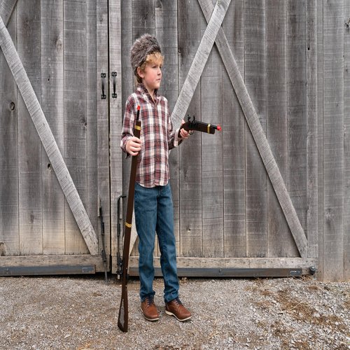 PARRIS CLASSIC QUALITY TOYS EST. 1936 Kentucky Rifle and Pistol Bundle - Real Wood & Steel Construction, Real Wood Stock, Pre-1898 Design