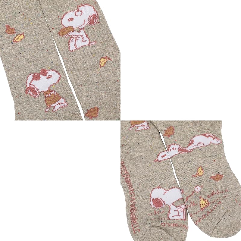 Athletic Crew Socks with Peanuts Graphic – Cushioned Footbed, Arch Support