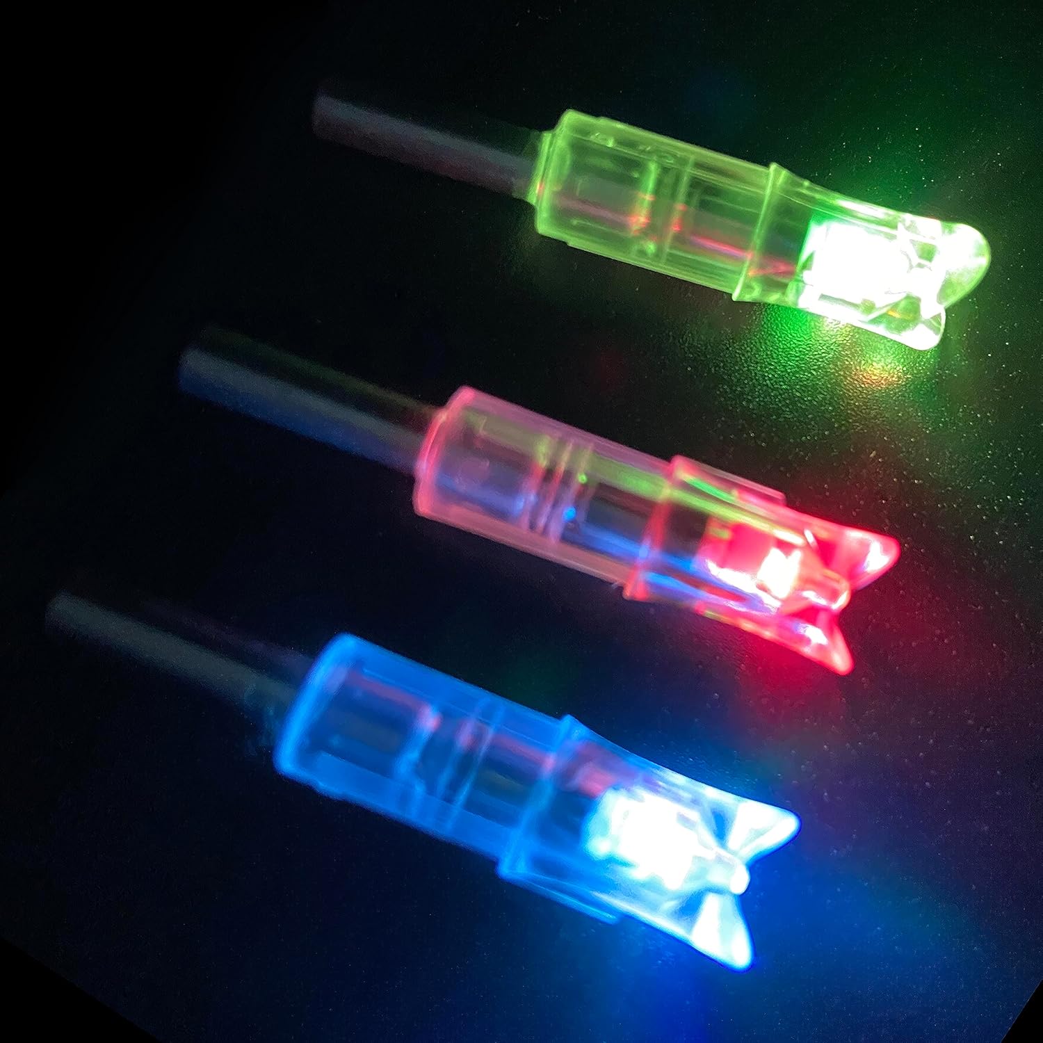 Skiennix 6PCS Lighted Nocks - .300/7.62mm Inside Diameter LED Arrow Nocks for Archery Hunting