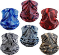6 Pack Neck Gaiter Elastic Balaclavas Face Mask Versatile Bandana for Men Women