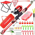DaddyGoFish Kids Fishing Pole - Complete Rod & Reel Combo with Tackle Box - Perfect Starter Set for Beginners