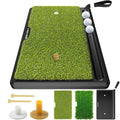 EAGLE WORK 2-in-1 Heavy Duty Golf Hitting Mat with Replaceable Turf, Ball Tray and Non-Slip Rubber Base for Realistic Indoor & Outdoor Golf Practice