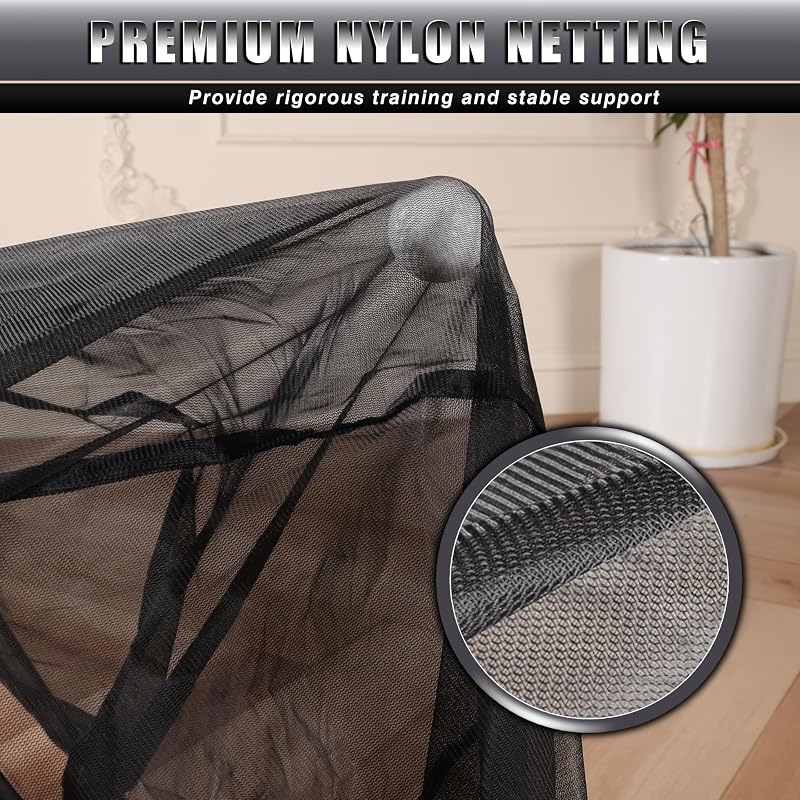 Champkey Double-Sided Golf Chipping Net with Dual Turf Mat, 12 Foam Balls