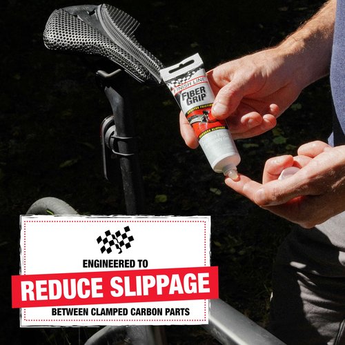Finish Line Fiber Grip Carbon Fiber Bicycle Assembly Gel – Reduces Slippage, Prevents Over-Tightening, Non-Toxic, Clear Formula for Stems, Handlebars & Seat Posts, 1.75 oz