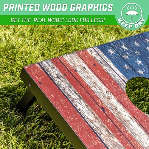 GoSports Portable Cornhole Set - 8 Styles Available | Choose 4x2 ft or 3x2 ft Boards with 8 Bean Bags & Travel Case