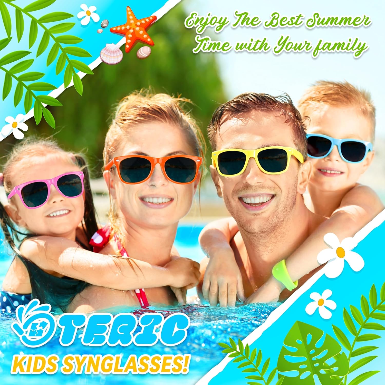 OCTERIC Kids Sunglasses - Fun Party Favors for Boys and Girls | Bulk Pack for Events