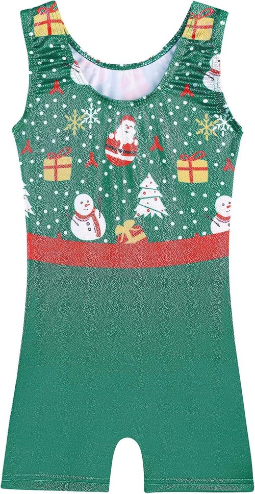 BAOHULU Toddler Girls' Gymnastics Leotard - Sparkle Embroidery Tank Biketard, One Piece Design