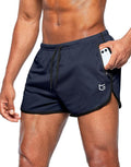 G Gradual Men's Running Shorts - 3 Inch Quick-Dry Athletic Jogging Shorts with Zipper Pockets