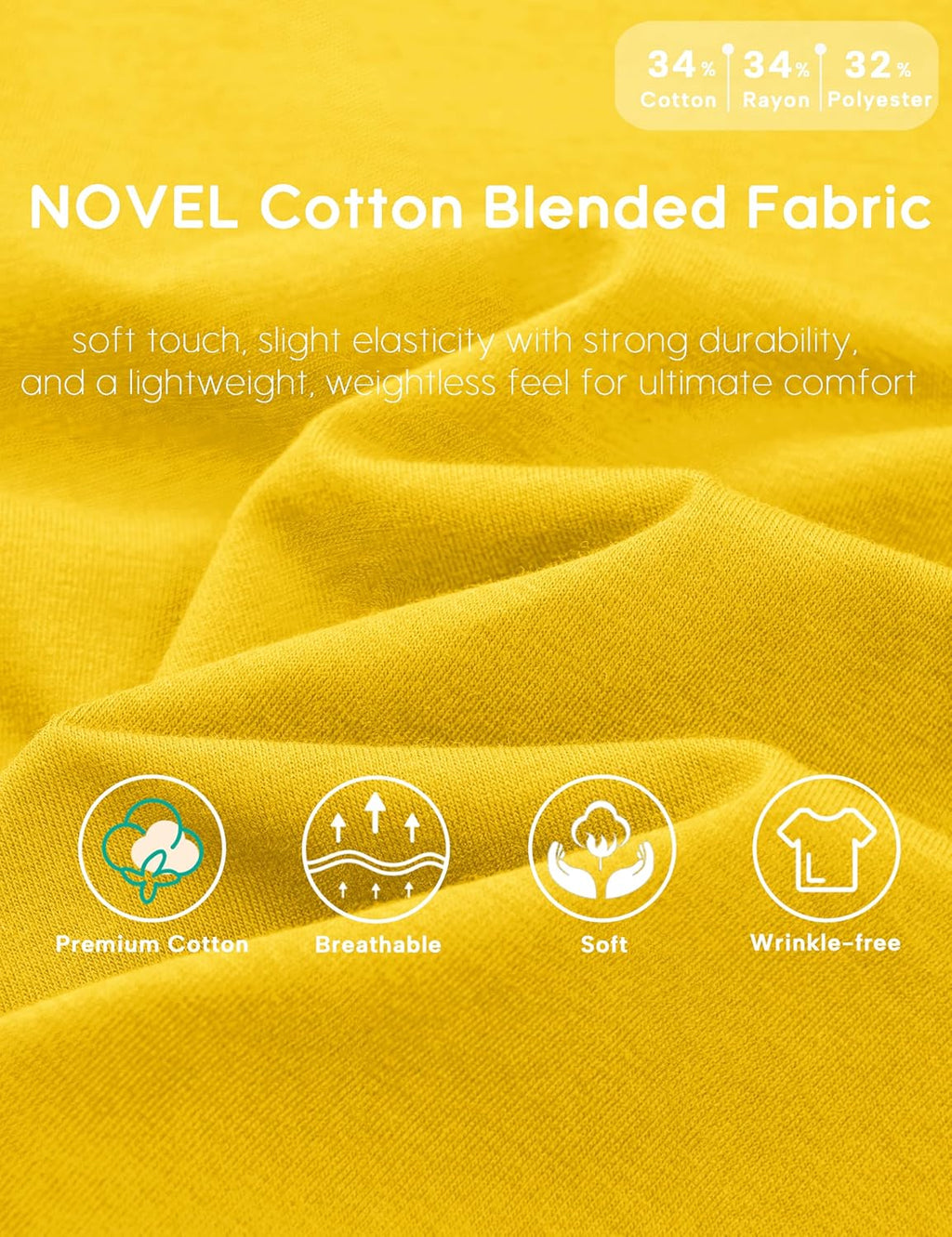 YUCOLEN Long Sleeve Shirts for Women - Soft Cotton Crewneck Casual Tees | Comfortable Everyday Wear