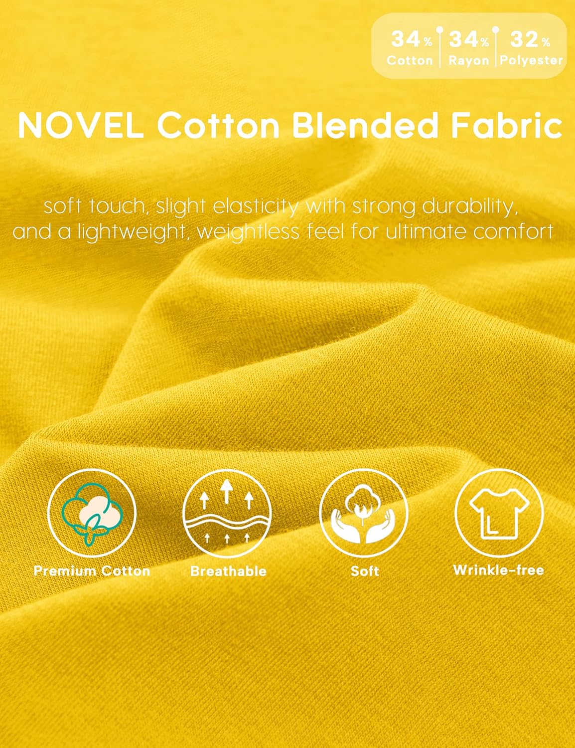 YUCOLEN Long Sleeve Shirts for Women - Soft Cotton Crewneck Casual Tees | Comfortable Everyday Wear