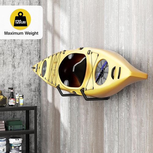 Niffgaff Heavy Duty Garage Storage Hooks - 120 LB Capacity Wall-Mounted Rack for Kayaks, Ladders & Bikes