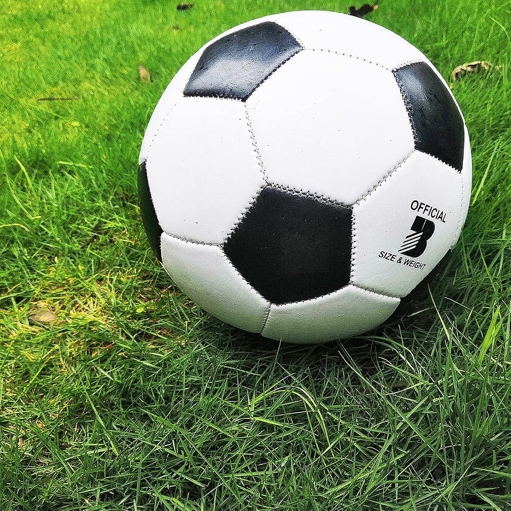 Skiennix Soccer Ball - Size 2, 3, 4, 5 | Classic White & Black - Durable PU for Youth Training & Games