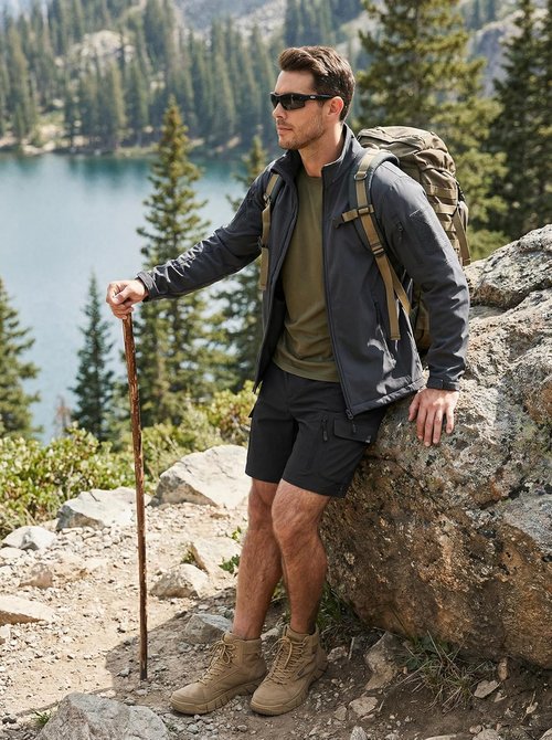 Libin Men's Hiking Cargo Shorts - Lightweight Quick-Dry Design with Zipper Pockets | Perfect for Golf, Work, and Fishing