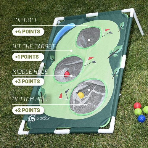 Golf Cornhole Set - Golf Yard Game - Chipping Practice Set for Both Indoors and Outdoors - Perfect Golf Gift for Men