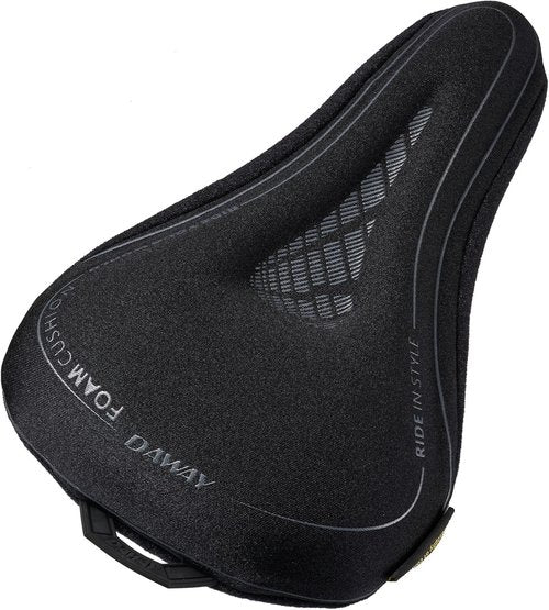 DAWAY Comfortable Bike Seat Cover - C3 Soft Gel & Memory Foam Cushion for Peloton, Stationary & Mountain Bikes