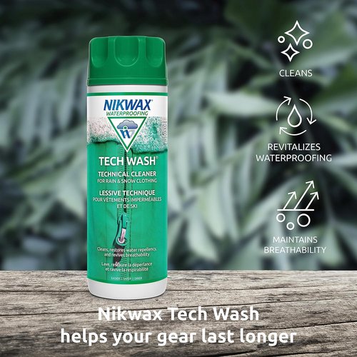 Nikwax Tech Wash | Technical Cleaner for Jackets & Outerwear - Restores Waterproofing, 10 fl. oz.