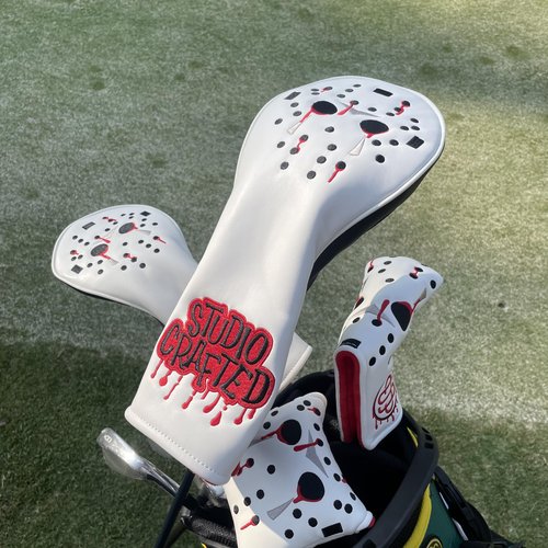 Studio Crafted Golf Hack Show Hockey Goalie Mask Driver Fairway Woods Hybrid Rescue Head Covers (Driver Cover)