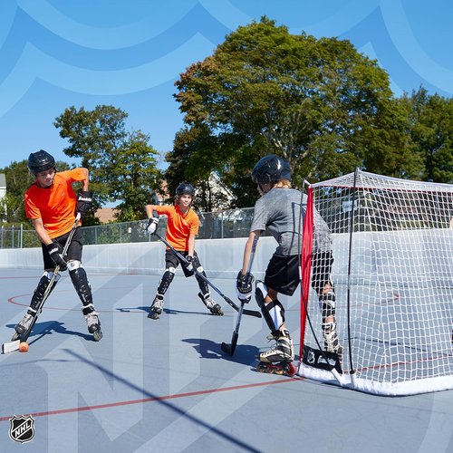 Franklin Sports FiberTech Street Hockey Goal Set - Durable Design for Outdoor Play | Easy Assembly