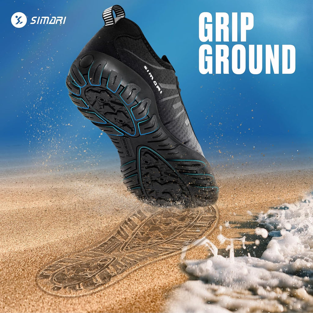 SIMARI Water Shoes - Quick-Dry Barefoot Aqua Socks for Men & Women | Lightweight Non-Slip Swim Shoes for Beach Sports, Surfing & Diving