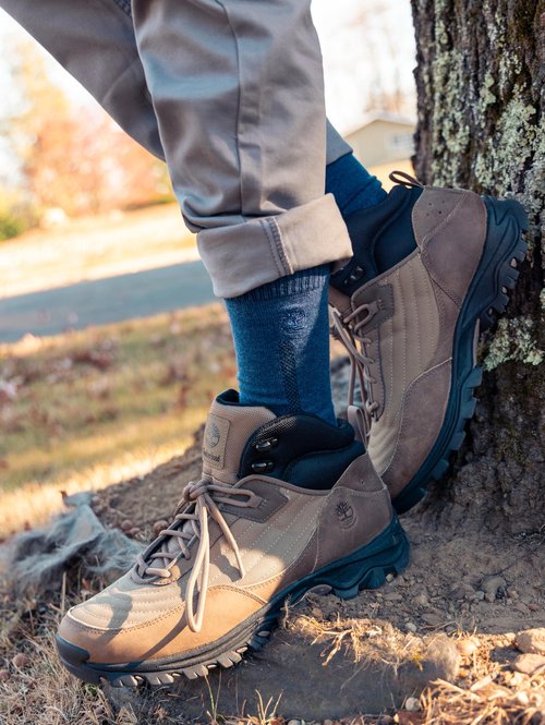 Timberland Mens Hiking, Wool, Winter, Cushioned Crew Socks With Arch Support (Size 7-12; 3 Pairs)