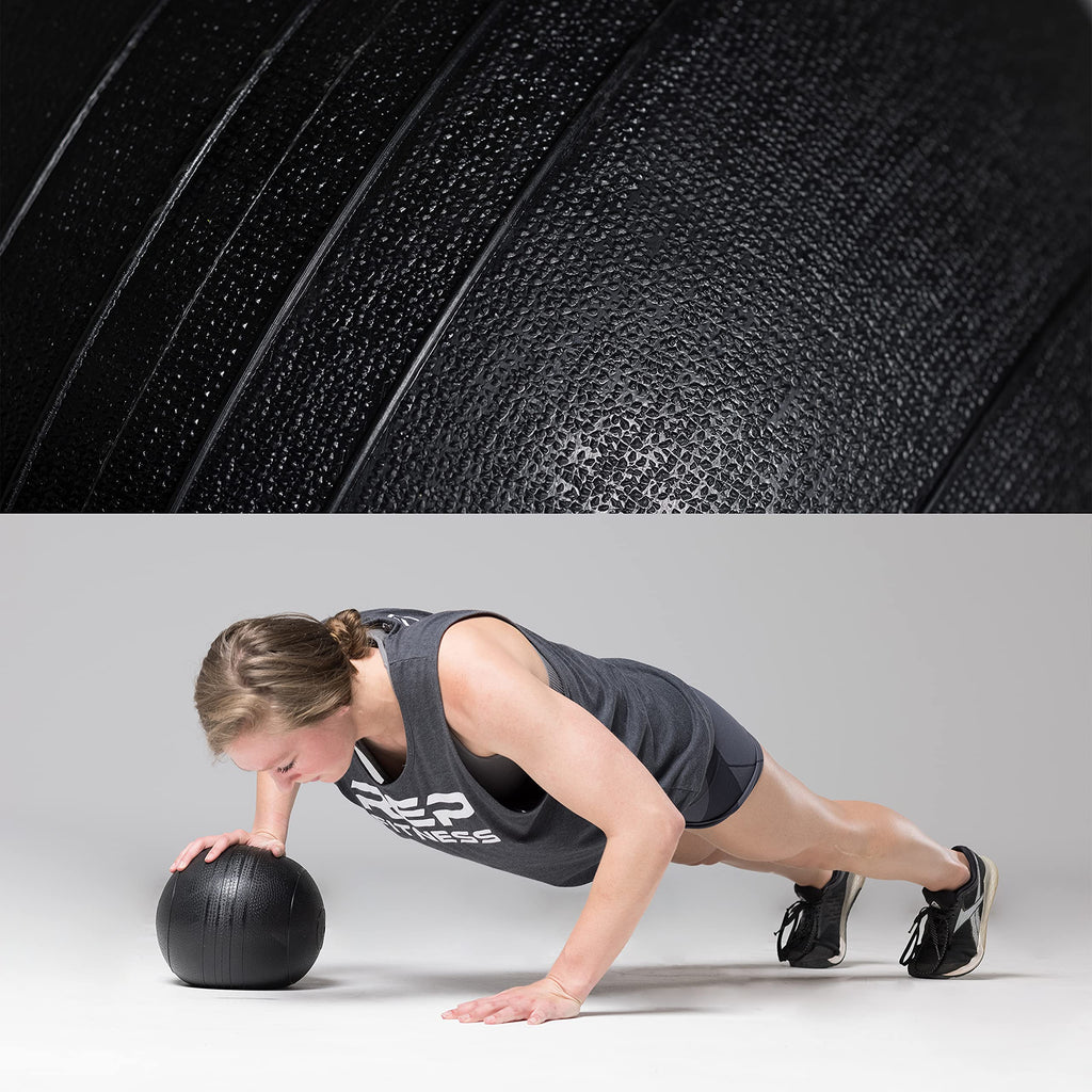 REP Weighted Slam Balls | 10 lb | Exercise and Fitness Balls for Strength Training, Soft Rubber Grip, Non-Bounce Medicine Ball | Crossfit, Home Gym, Fitness, and Core Workouts | Black