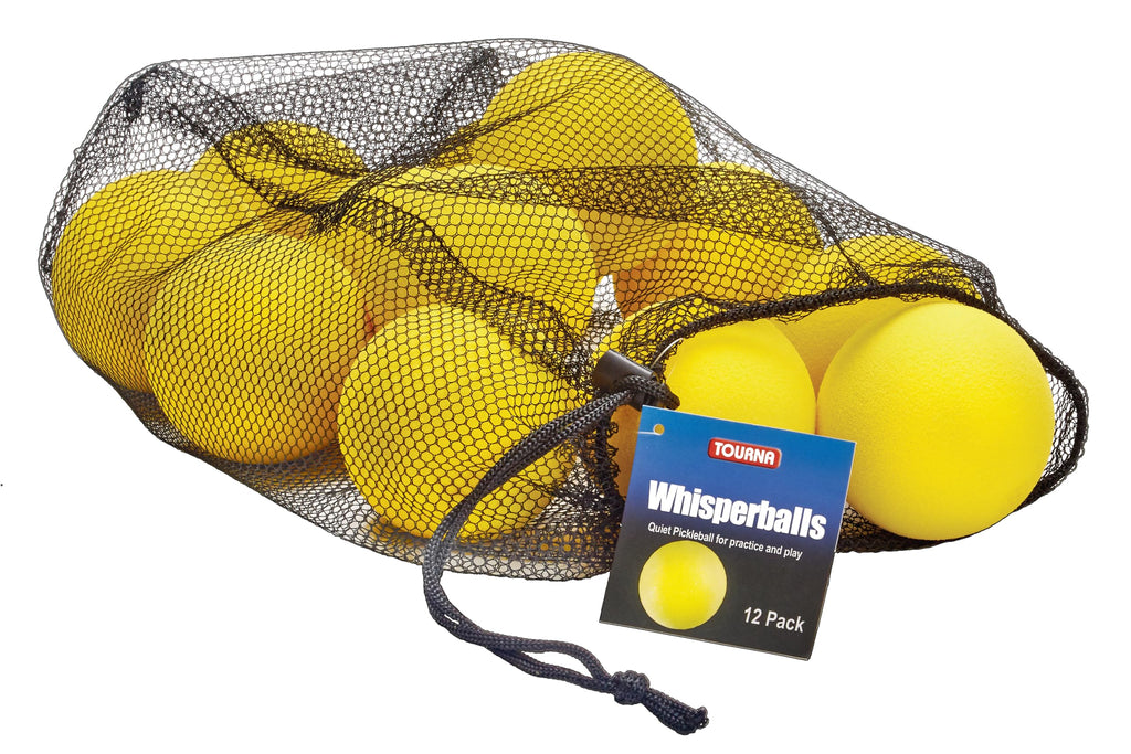 Tourna Whisperball - Quiet Foam Pickleball - 12 Balls per Pack. Train Hard Play Quiet.