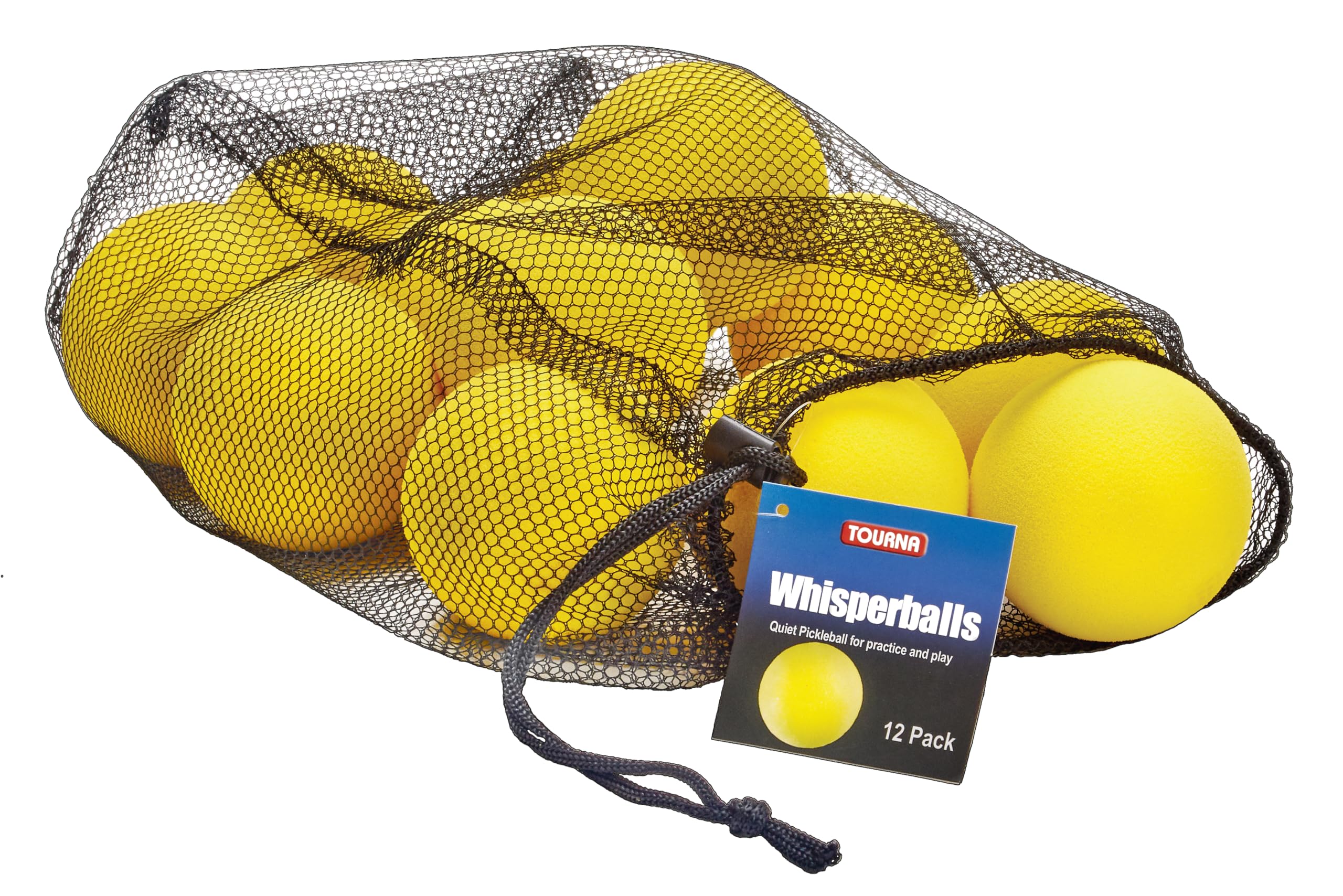 Tourna Whisperball - Quiet Foam Pickleball - 12 Balls per Pack. Train Hard Play Quiet.