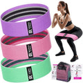 Booty & Resistance Bands – 3 Level Non-Slip Fabric Exercise Bands for Legs & Glutes, Women & Men, Squats, Hip Thigh Training, Yoga, Pilates, Home Workout