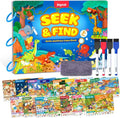 JoyCat Seek & Find Game Books - Engaging Preschool Learning Activity for Kids Ages 3-5 | Perfect Travel Toy for Road Trips and Airplanes
