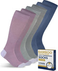 Pembrook Bamboo Viscose Compression Socks - 8-15 mmHg Knee High Support | 3 Pairs for Ultimate Comfort
