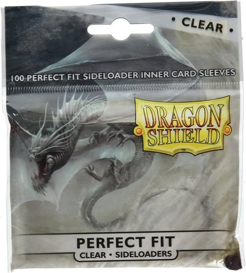 Dragon Shield Perfect Fit Sideloader Inner Card Sleeves - PVC-Free Protection for Standard Cards (100 CT) | Clear