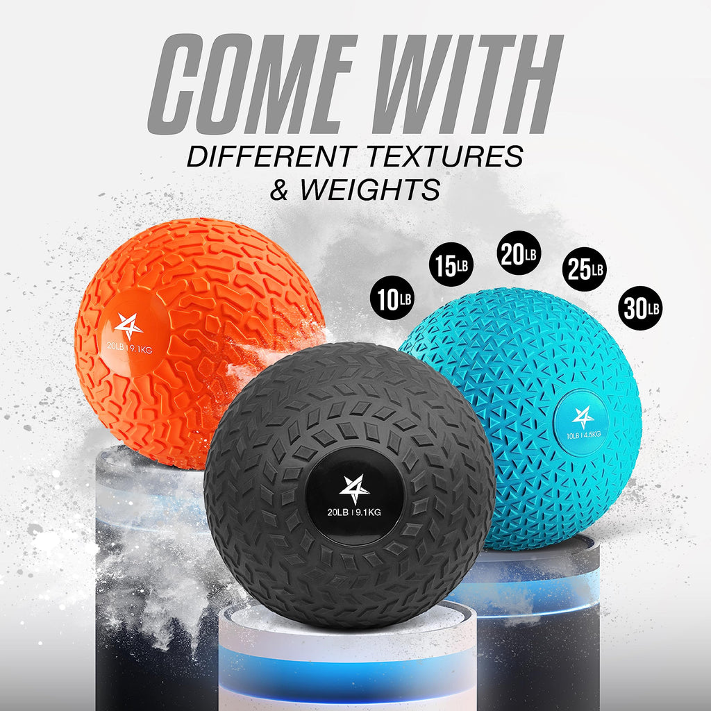 Yes4All Slam Ball, No-Bounce Ball for Exercise, Cross Training and Core Strength Workout