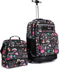 Tilami Rolling Backpack - 19 Inch Wheeled Laptop Bag with Lunch Bag | Insulated & Stylish