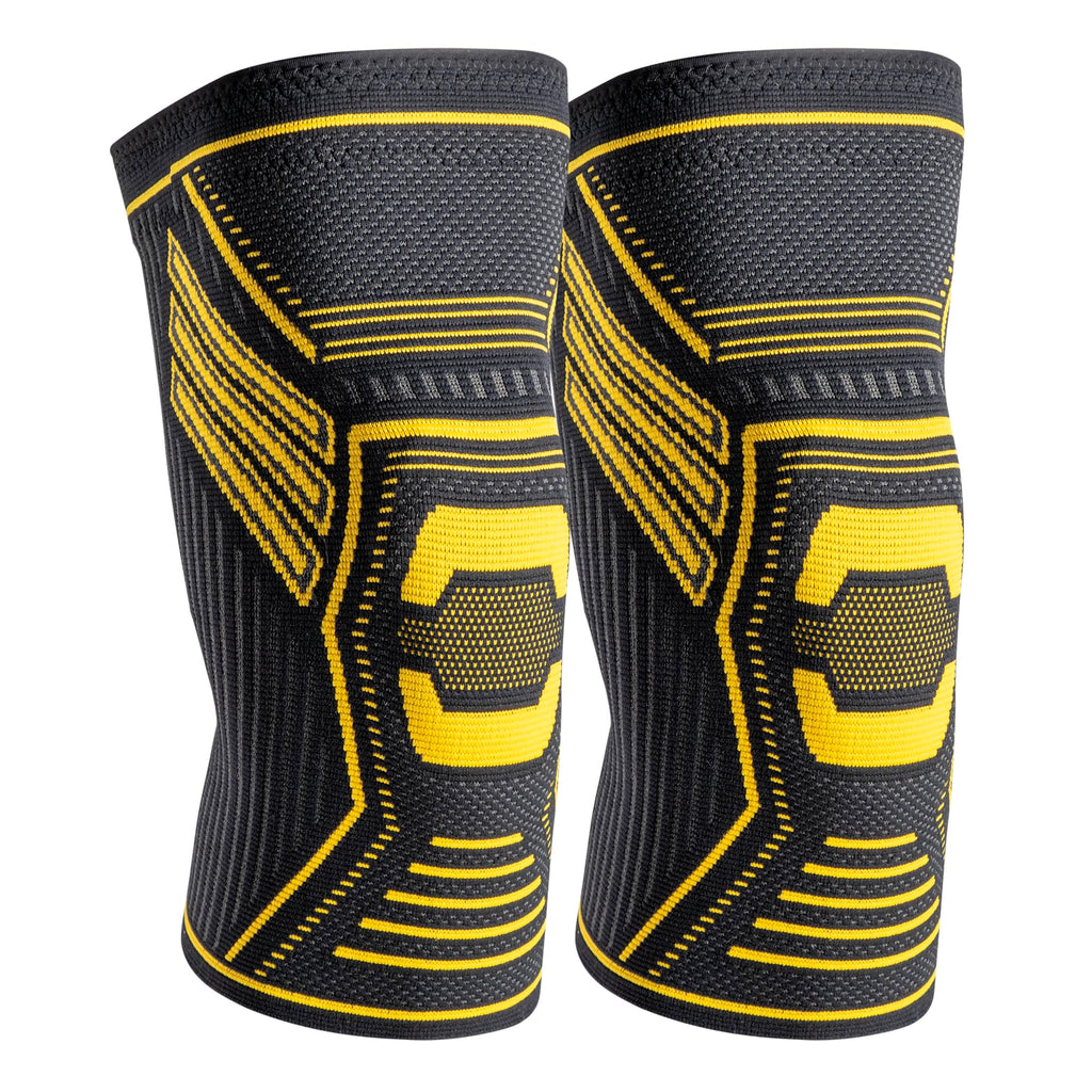 WalkMii Copper Knee Braces for Women and Men 2 Pack, Compression Sleeve for Knee Pain, Arthritis, Sports Recovery, Meniscus Tear, Joint Pain Relief-M