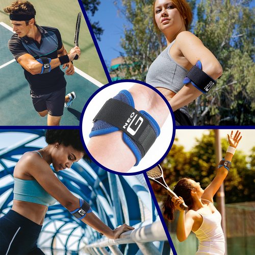 Neo-G Tennis/Golf Elbow Strap - Support For Epicondylitis, Tennis/Golfers Elbow, Sprains & Repetitive Strain, Forearm Pain – Class 1 Medical Device - One Size - Blue