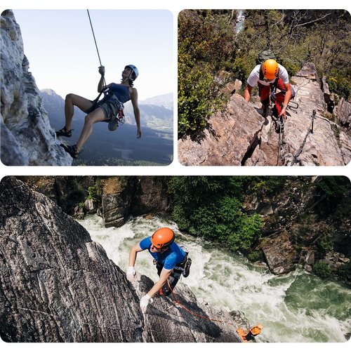 CAMNAL Rope Grab Ascender, Fall Arrest Climbing Protection Rappelling Gear Equipment, High Strength Material Outdoor Climbing Protection(Black B-Style)