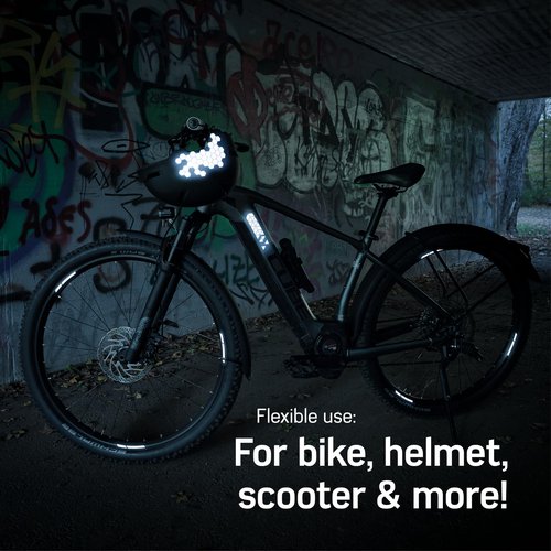 Borgen Bike Stickers - Reflective Stickers Set of 2 - for Bike, Rims, Helmet - Reflective Sticker Set for Darkness, School - Reflectors