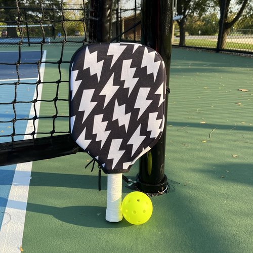 Racquet Inc Pickleball Paddle Cover Sleeve – Fun & Stylish Neoprene Case – Padded Zippered Pickleball Case – Fits Standard Size Paddles – Lightweight Protective Holder – Padded Sleeve (High Voltage)