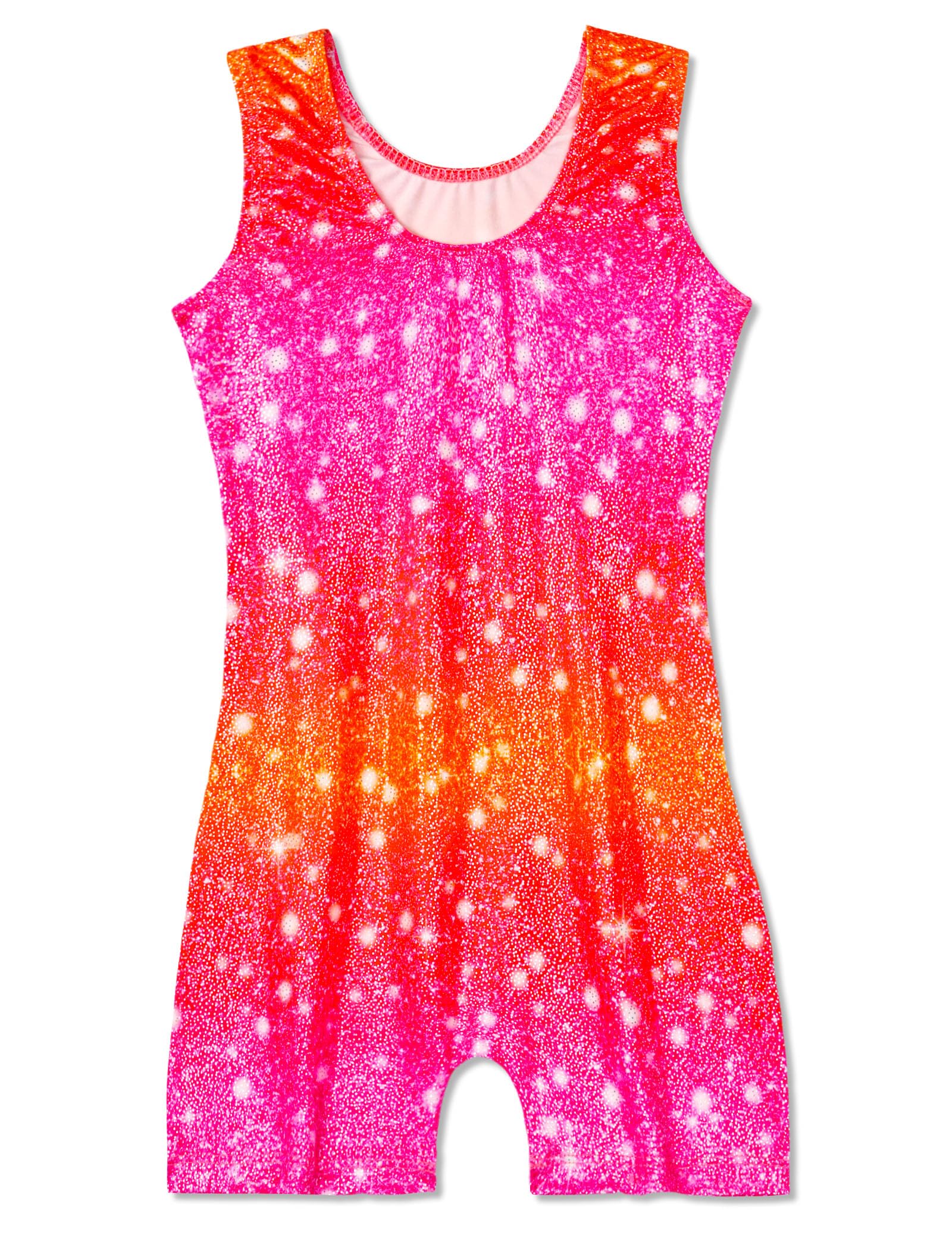 Domusgo Leotards for Girls Gymnastics Size 5-6 Years Old Sparkle Red Rose One Piece Athletic Unitards Sports Tumble Bodysuits