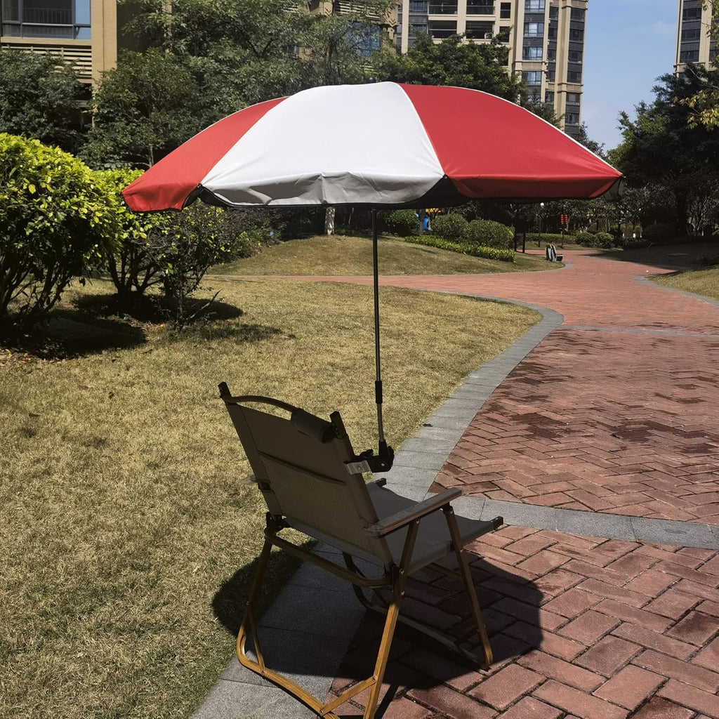 Skiennix Chair Umbrella - 46 Inch UPF 50+ Clip-On Parasol for Patio, Beach, Strollers & Golf Carts