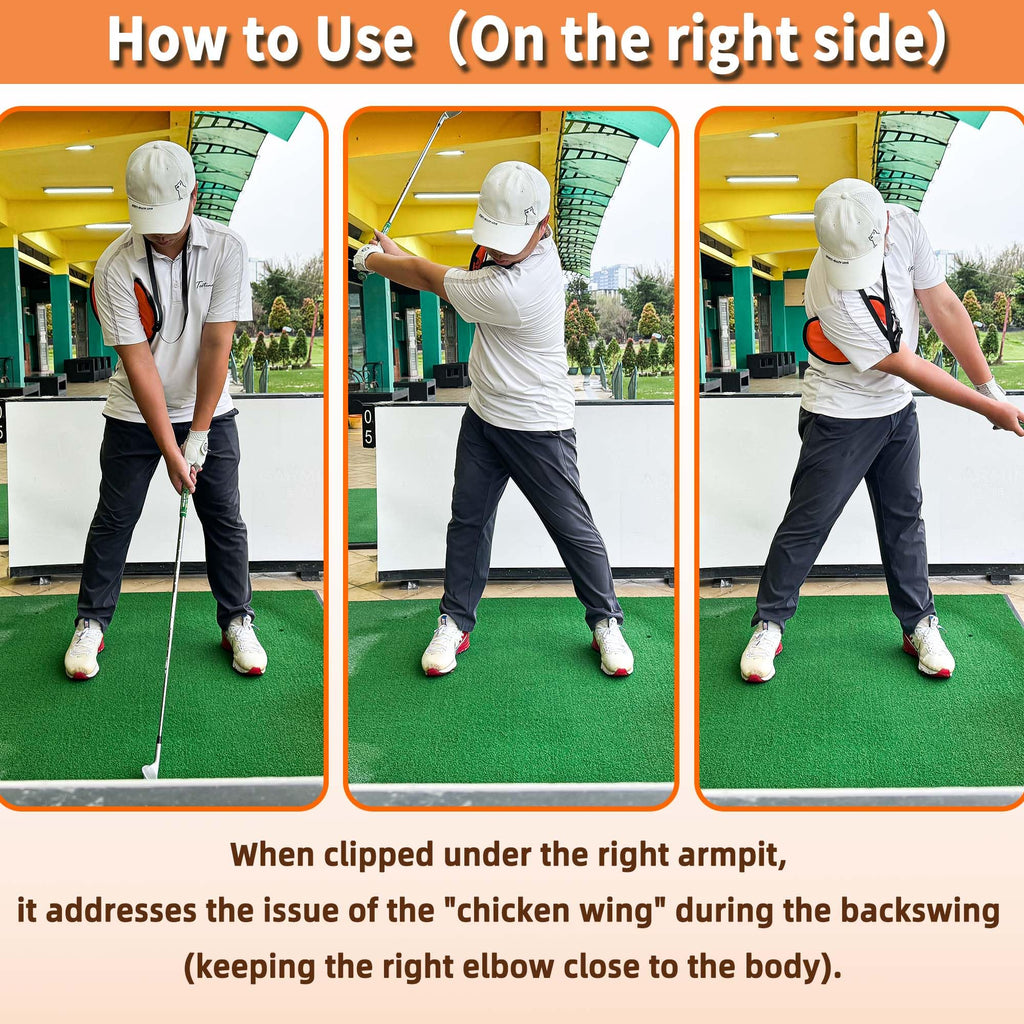 THE GOLFER STORE Golf Swing Trainer Aid Golf Swing Trainer, Portable Golf Training Aid Golf Posture Corrector Amend Chicken Wing for Beginners